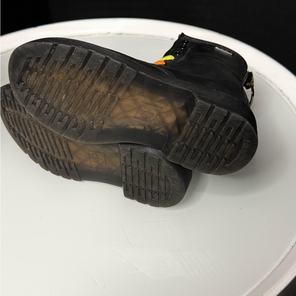 Dr. Martens Kids Black Boots with Colorful Laces - Picture 3 of 6